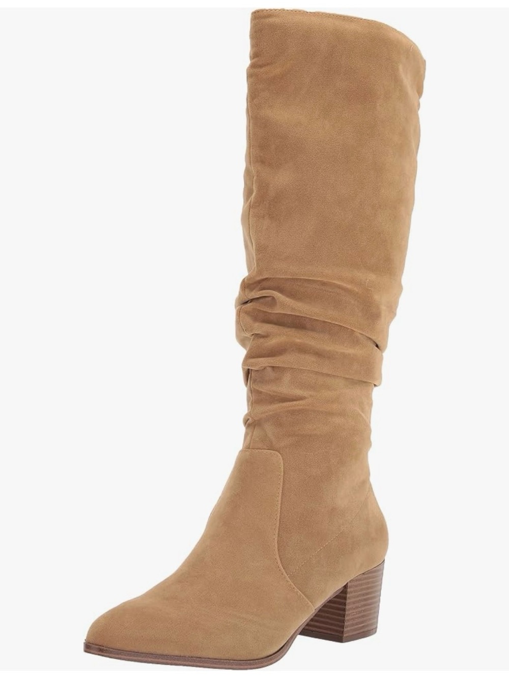 Amazon Essentials Tall Slouch Suede Knee Boot in Tan
